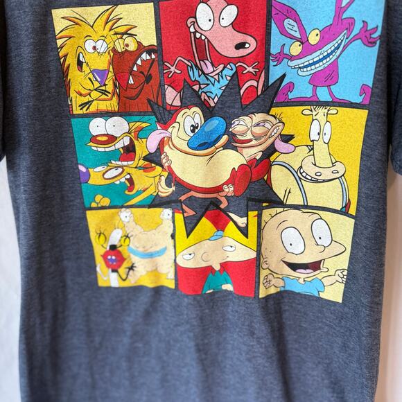 Nickelodeon Nick Rewind All Stars Graphic T-Shirt Gray Unisex M Rugrats - Picture 3 of 6